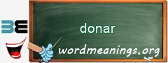 WordMeaning blackboard for donar